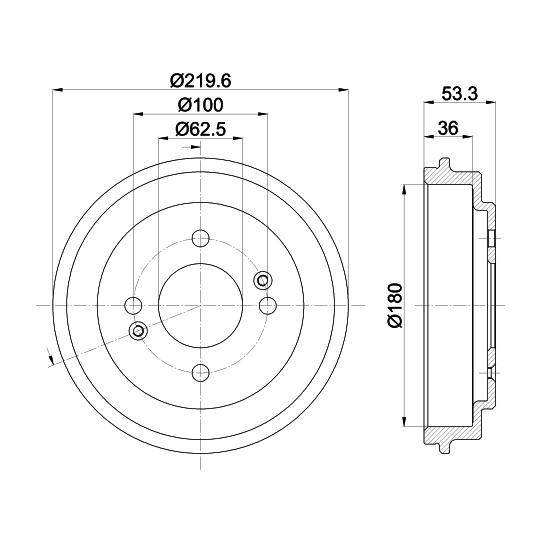 8DT 355 303-061 - Brake Drum 