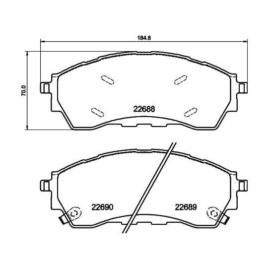 8DB 355 040-401 - Brake Pad Set, disc brake 