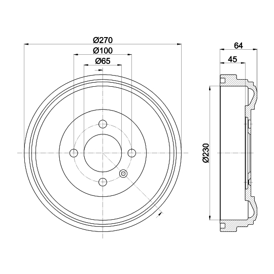 8DT 355 301-691 - Brake Drum 