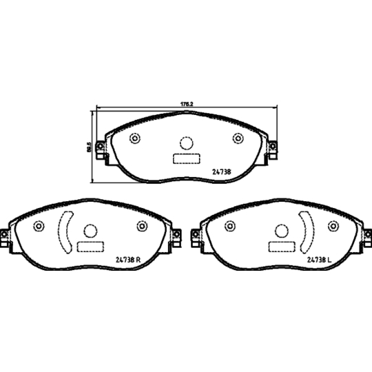 8DB 355 031-751 - Brake Pad Set, disc brake 