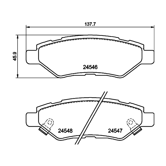 8DB 355 020-011 - Brake Pad Set, disc brake 