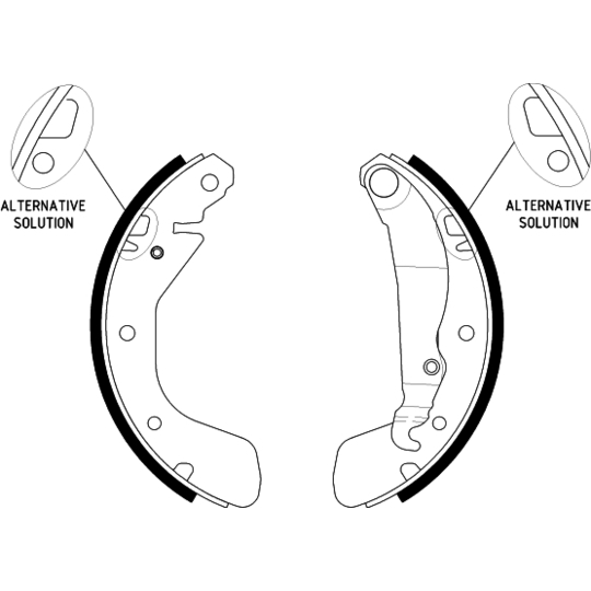 8DB 355 002-471 - Brake Shoe Set 