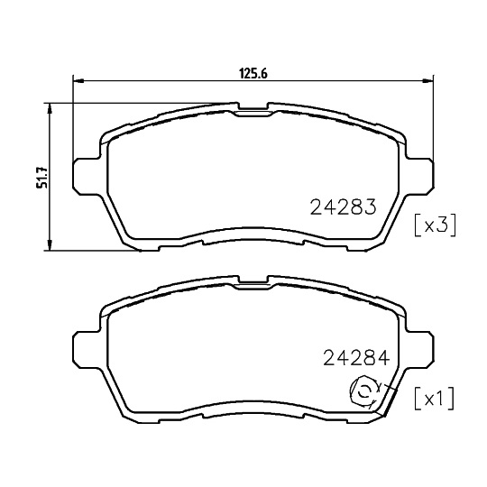8DB 355 025-501 - Brake Pad Set, disc brake 