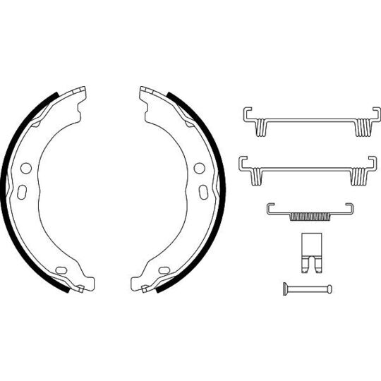 8DA 355 050-751 - Brake Shoe Set, parking brake 