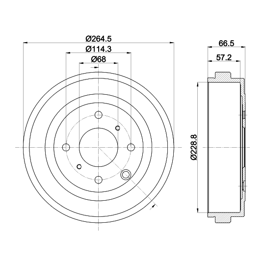 8DT 355 303-231 - Brake Drum 