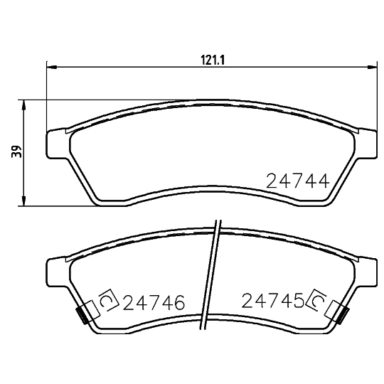 8DB 355 014-491 - Brake Pad Set, disc brake 