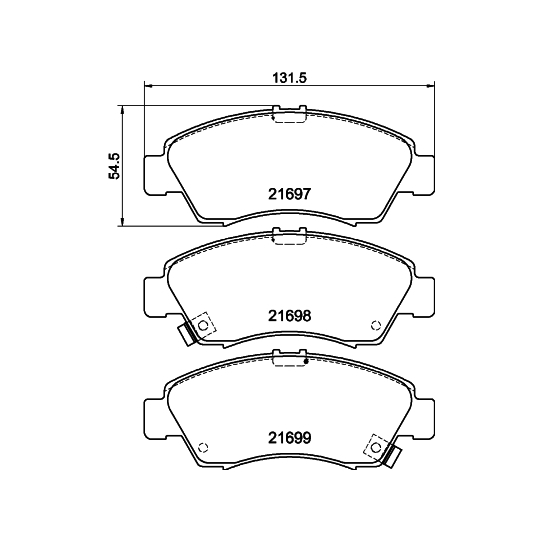 8DB 355 016-521 - Brake Pad Set, disc brake 