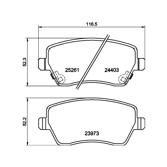 8DB 355 015-981 - Brake Pad Set, disc brake 