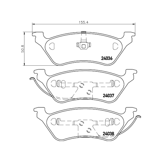 8DB 355 011-061 - Piduriklotsi komplekt,ketaspidur 