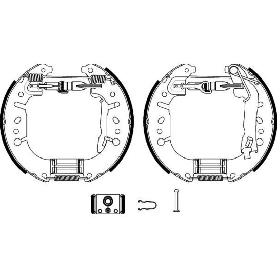 8DB 355 022-451 - Brake Shoe Set 