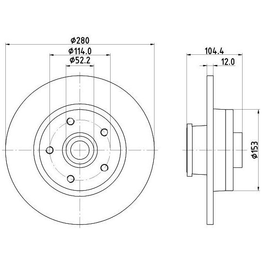 8DD 355 125-281 - Brake Disc 