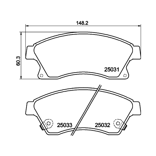 8DB 355 015-231 - Piduriklotsi komplekt,ketaspidur 