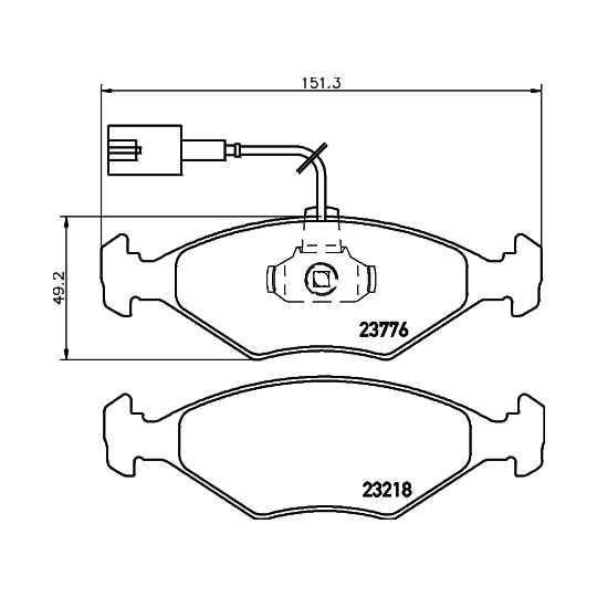 8DB 355 008-811 - Brake Pad Set, disc brake 