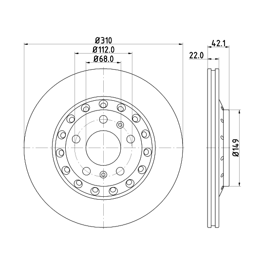 8DD 355 128-651 - Brake Disc 