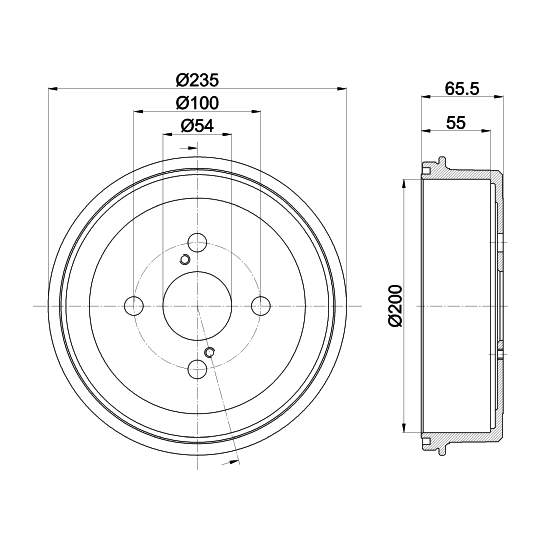 8DT 355 302-161 - Brake Drum 