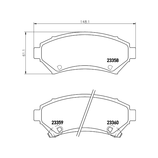 8DB 355 016-951 - Brake Pad Set, disc brake 