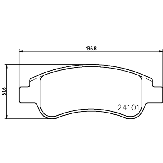 8DB 355 011-521 - Brake Pad Set, disc brake 