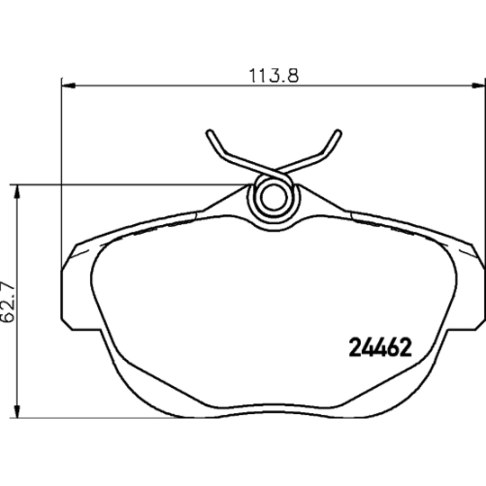 8DB 355 012-881 - Piduriklotsi komplekt,ketaspidur 