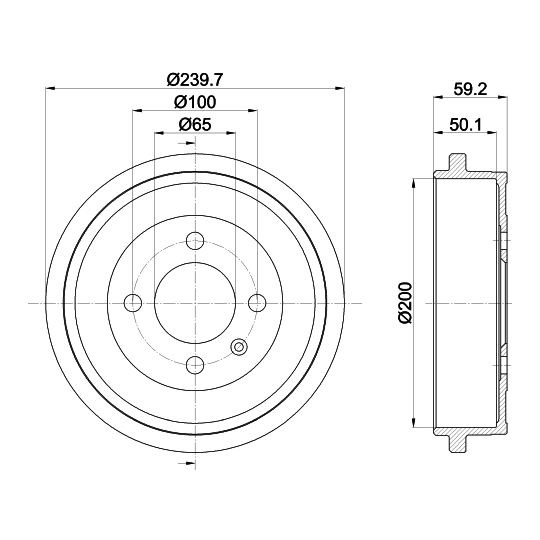 8DT 355 301-571 - Brake Drum 