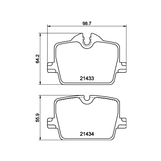 8DB 355 040-911 - Brake Pad Set, disc brake 