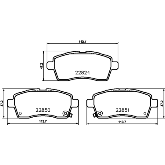 8DB 355 039-171 - Brake Pad Set, disc brake 