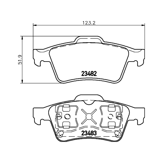 8DB 355 009-121 - Brake Pad Set, disc brake 