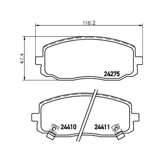 8DB 355 006-571 - Piduriklotsi komplekt,ketaspidur 