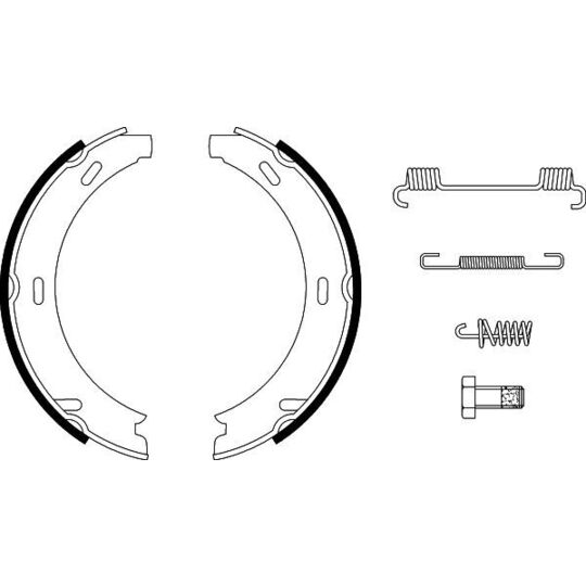 8DA 355 050-441 - Brake Shoe Set, parking brake 