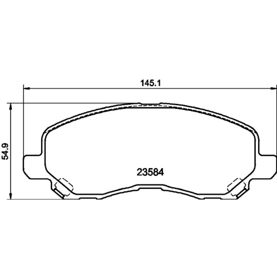 8DB 355 009-671 - Brake Pad Set, disc brake 