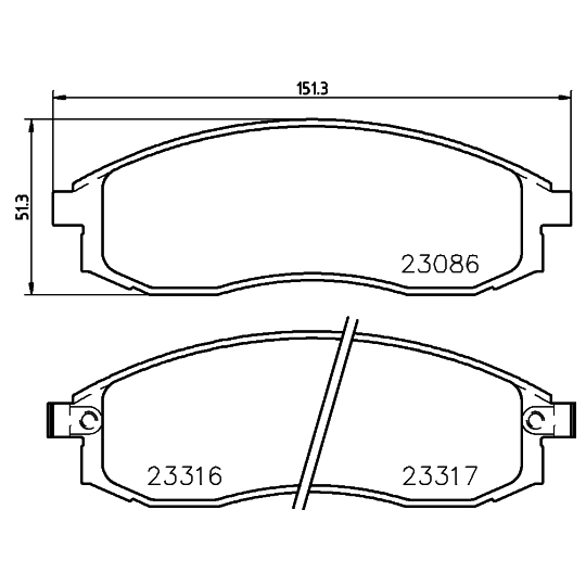 8DB 355 006-731 - Brake Pad Set, disc brake 