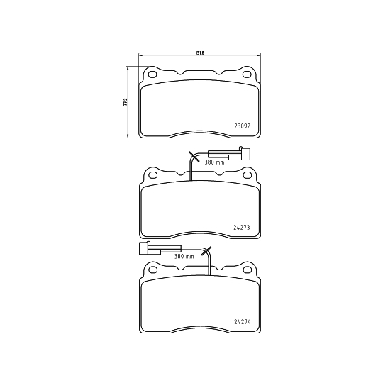 8DB 355 012-291 - Brake Pad Set, disc brake 