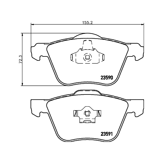 8DB 355 011-571 - Brake Pad Set, disc brake 