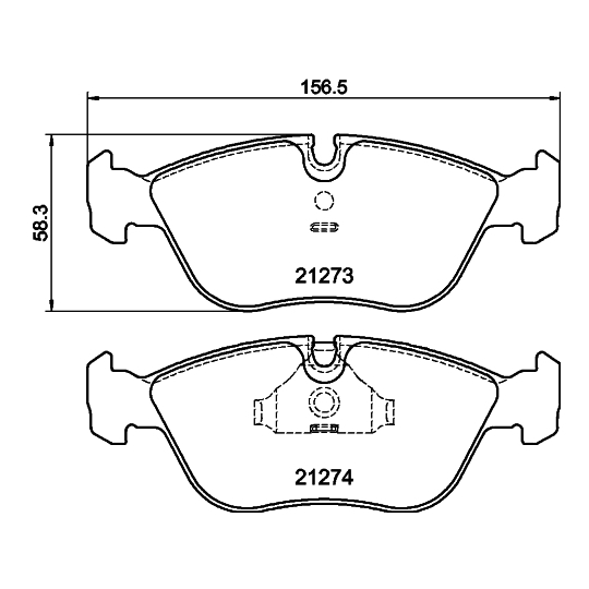 8DB 355 007-721 - Brake Pad Set, disc brake 