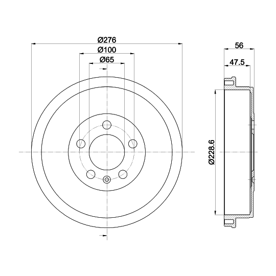 8DT 355 303-081 - Brake Drum 