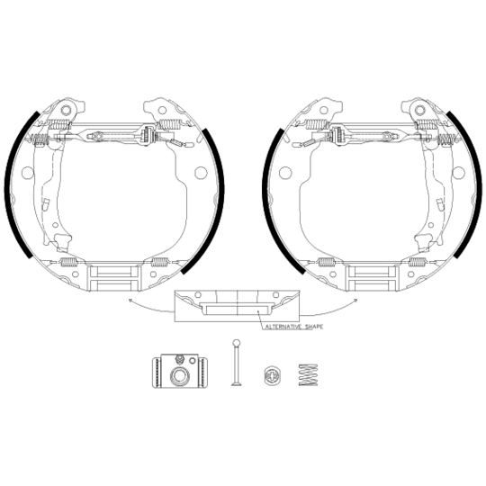 8DB 355 038-131 - Brake Shoe Set 