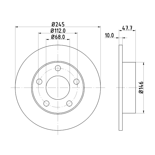 8DD 355 105-681 - Bromsskiva 