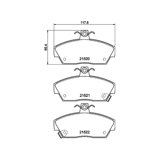 8DB 355 018-161 - Brake Pad Set, disc brake 