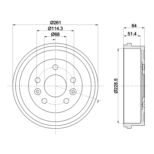 8DT 355 303-151 - Brake Drum 