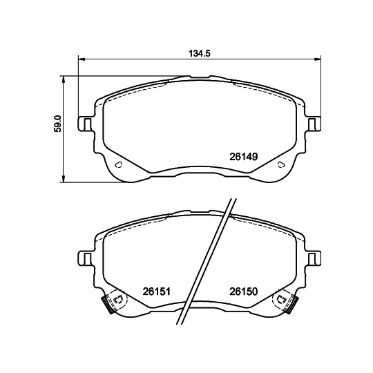 8DB 355 040-191 - Brake Pad Set, disc brake 