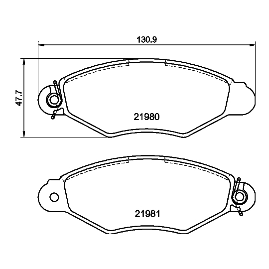 8DB 355 019-301 - Piduriklotsi komplekt,ketaspidur 