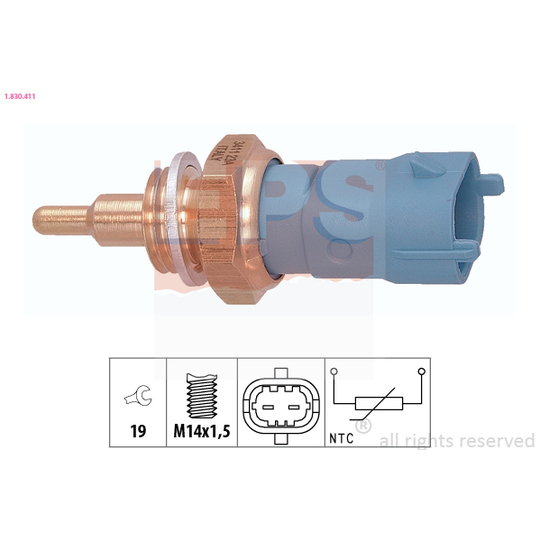 1.830.411 - Sensor, kylmedietemperatur 