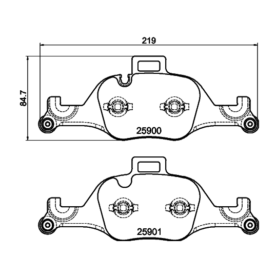 8DB 355 036-531 - Brake Pad Set, disc brake 