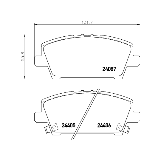 8DB 355 006-911 - Brake Pad Set, disc brake 