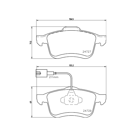 8DB 355 024-691 - Brake Pad Set, disc brake 