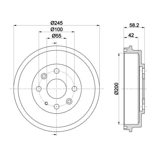 8DT 355 300-761 - Brake Drum 