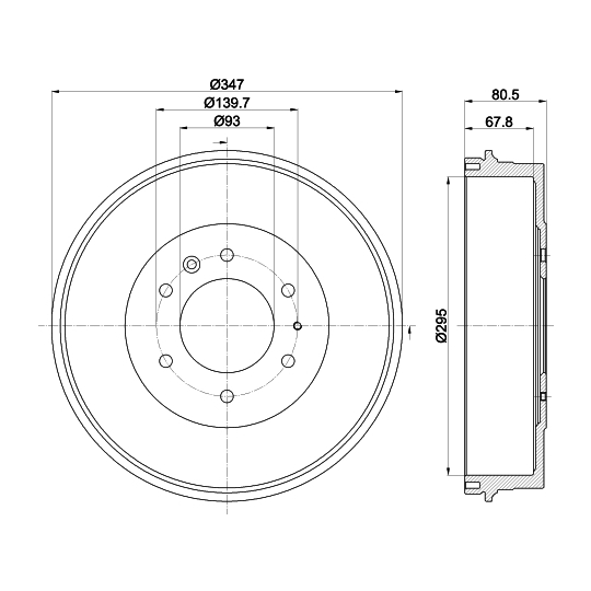 8DT 355 301-831 - Brake Drum 