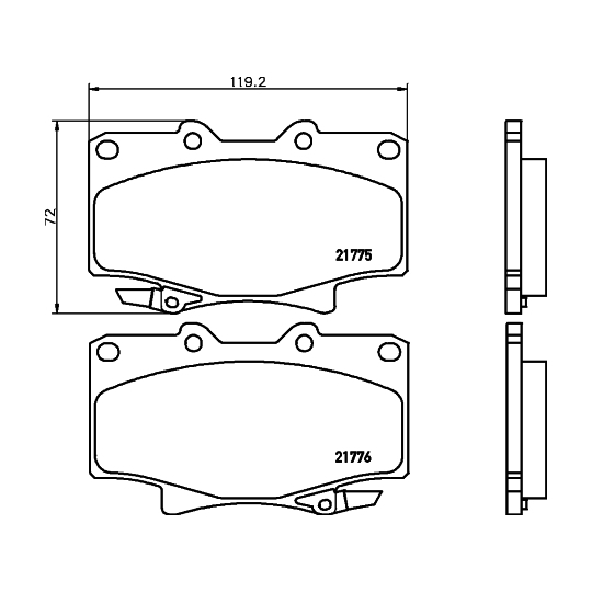 8DB 355 016-871 - Brake Pad Set, disc brake 