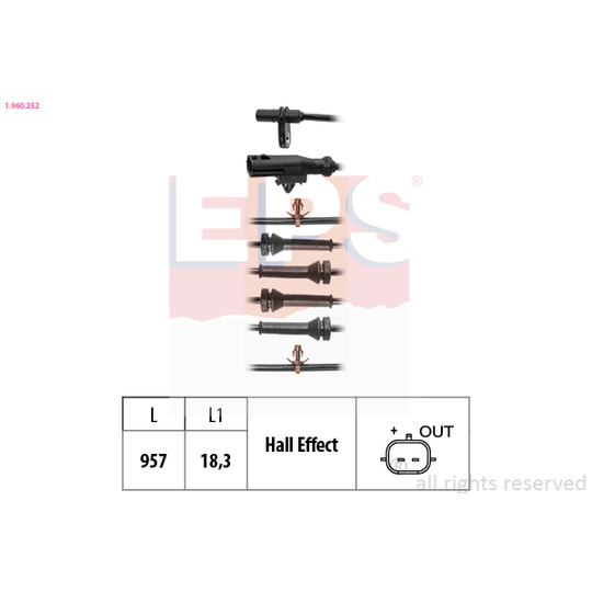 1.960.252 - Sensor, wheel speed 