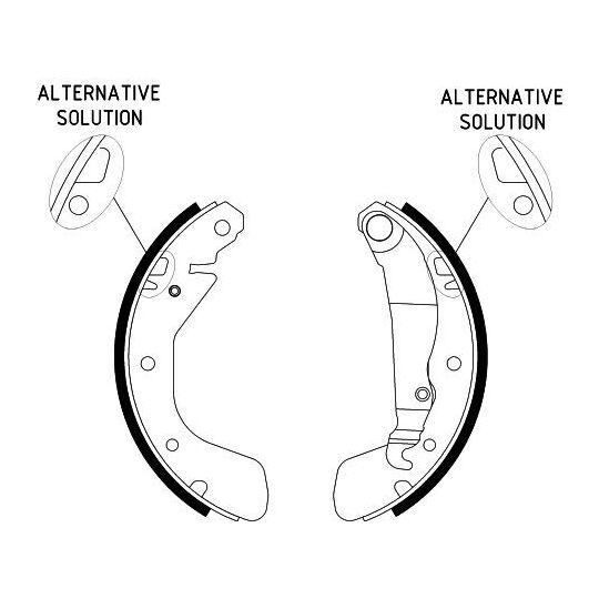 8DB 355 001-301 - Brake Shoe Set 