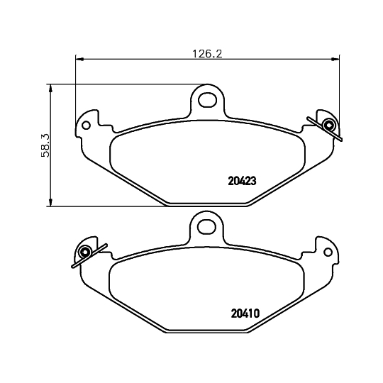 8DB 355 019-401 - Brake Pad Set, disc brake 